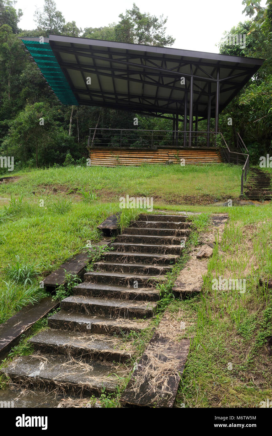 The Rainforest stage, Sarawak Cultural Village, Kuching, Borneo, Malaysia Stock Photo