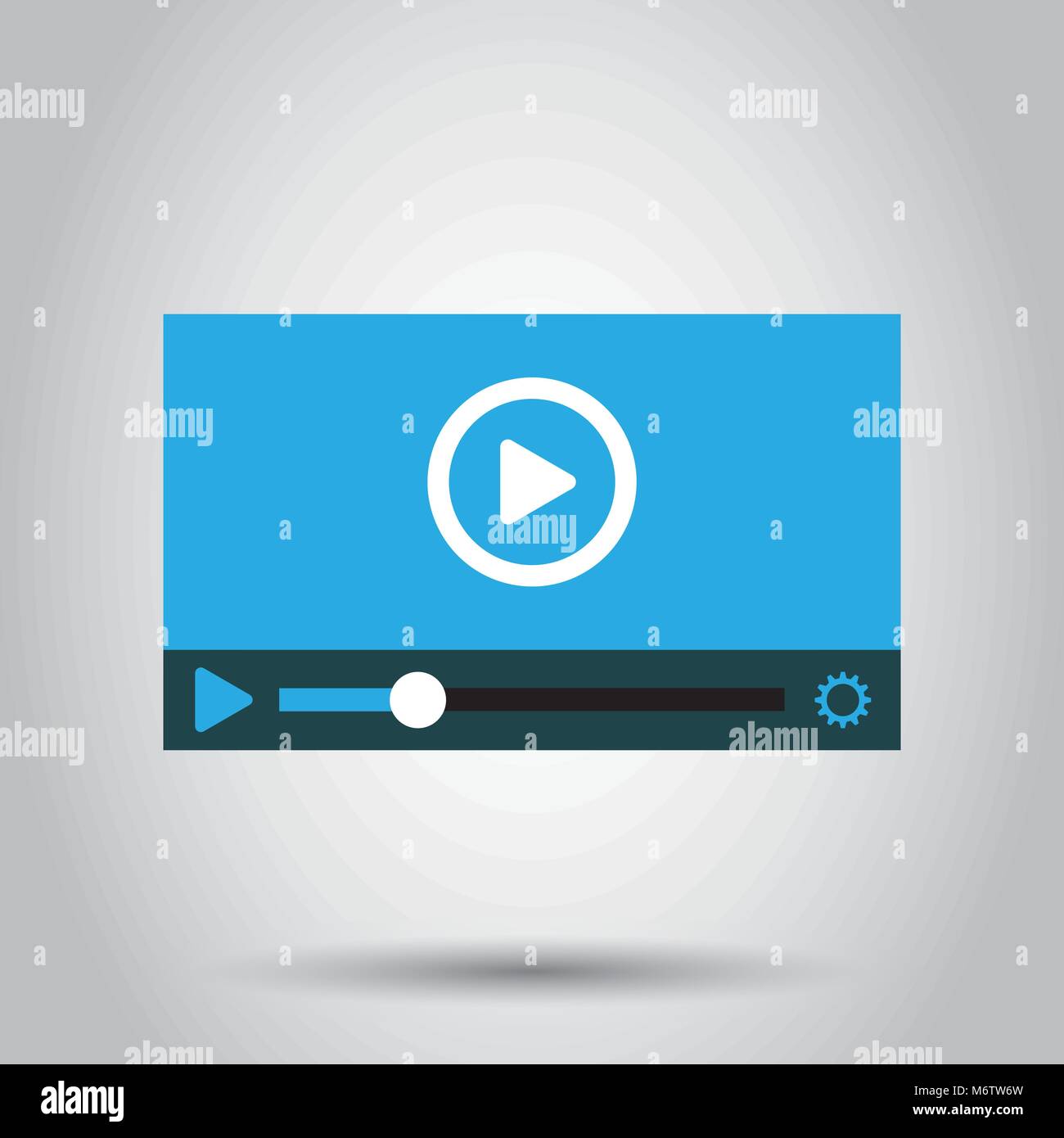 Play icon vector. Play video illustration in flat style. Simple ...