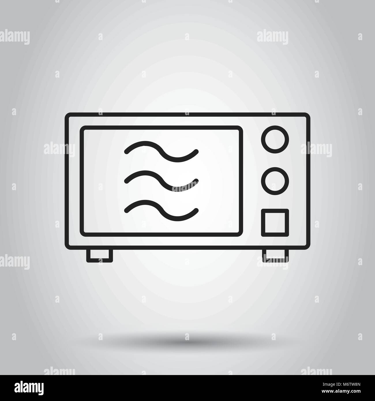 Microwave flat vector icon. Microwave oven symbol logo illustration