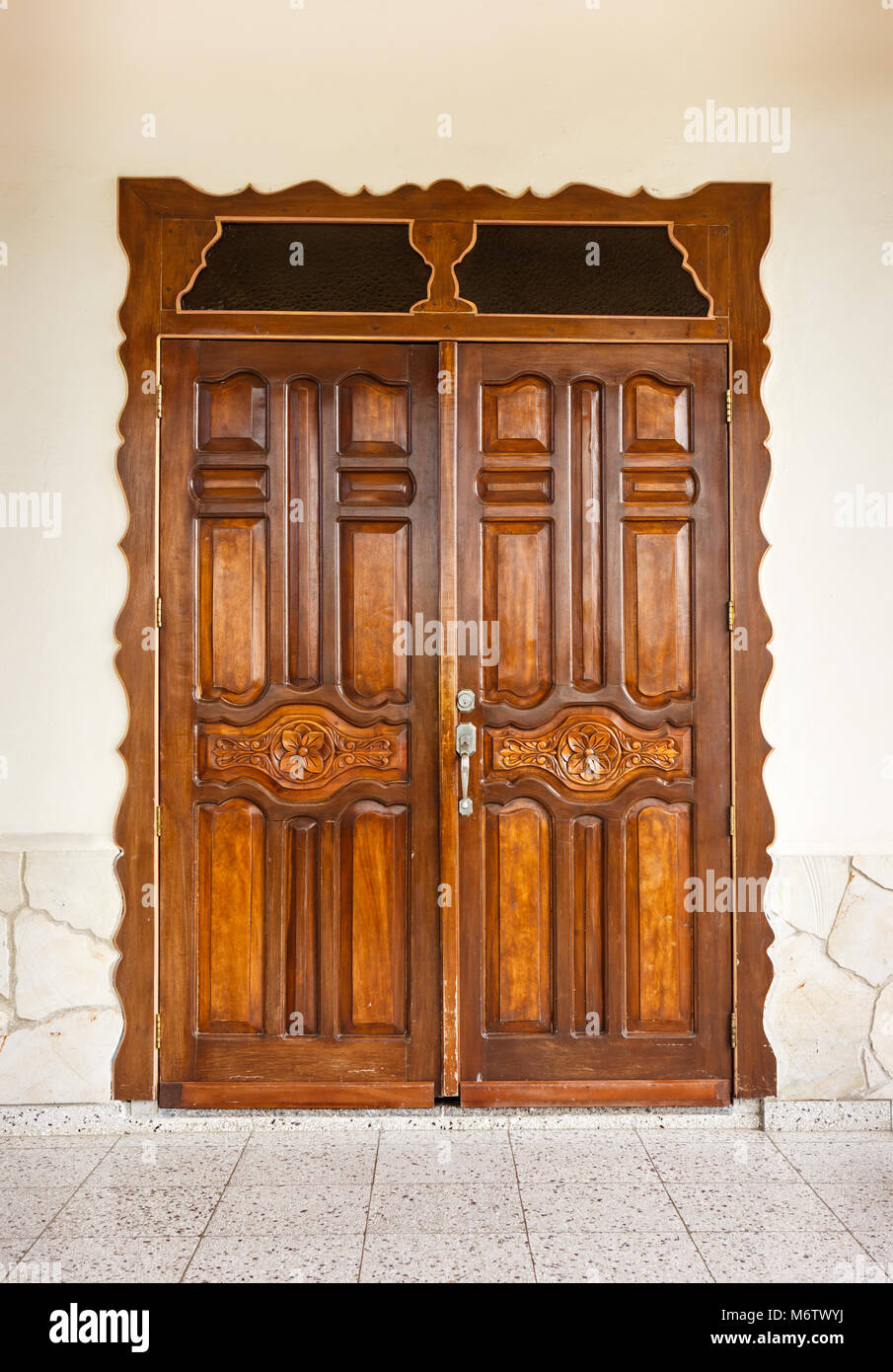 Wooden Double Door High Resolution Stock Photography and Images - Alamy