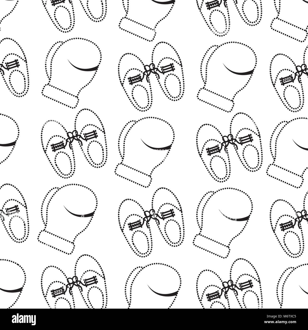 shoe tied laces and gloves joke fools pattern vector illustration Stock Vector