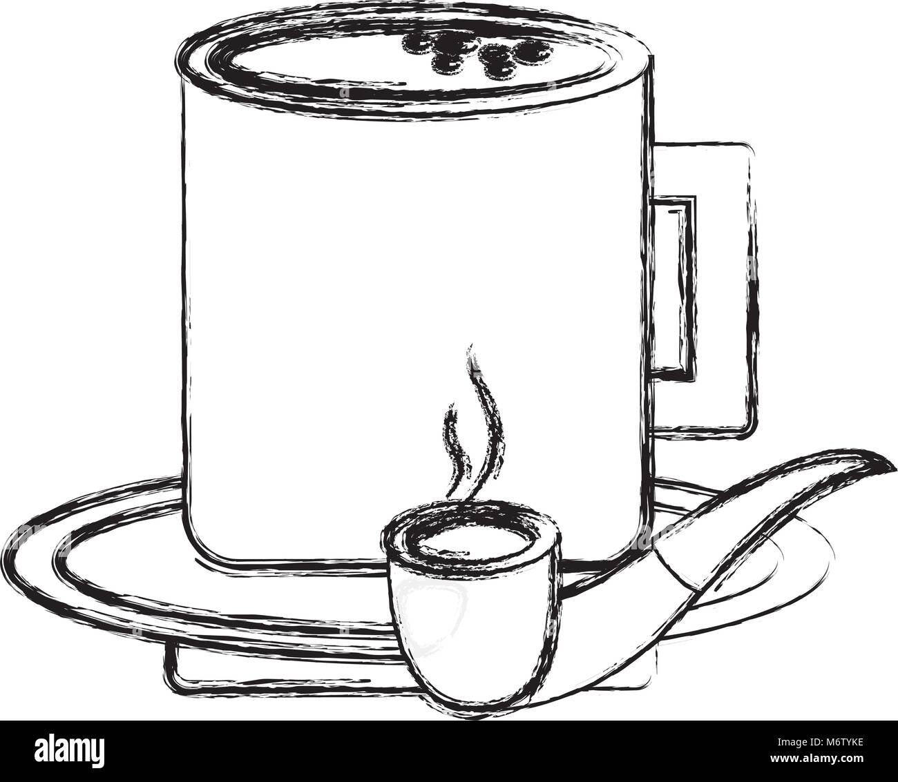 Cute Smiling Coffee Mug Coloring Page Outline Sketch Drawing Vector,outline  Art,cup Plate Coloring Book PNG White Transparent And Clipart Image For  Free Download - Lovepik | 380528612