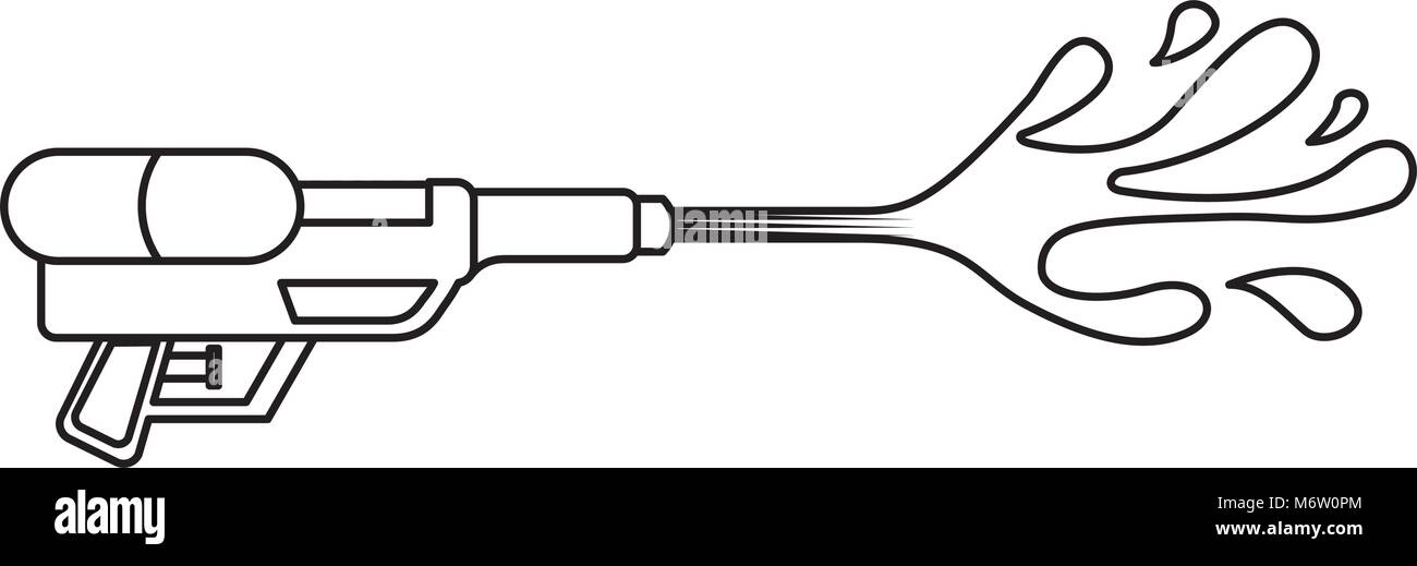 Kid and water pistol Black and White Stock Photos & Images Alamy