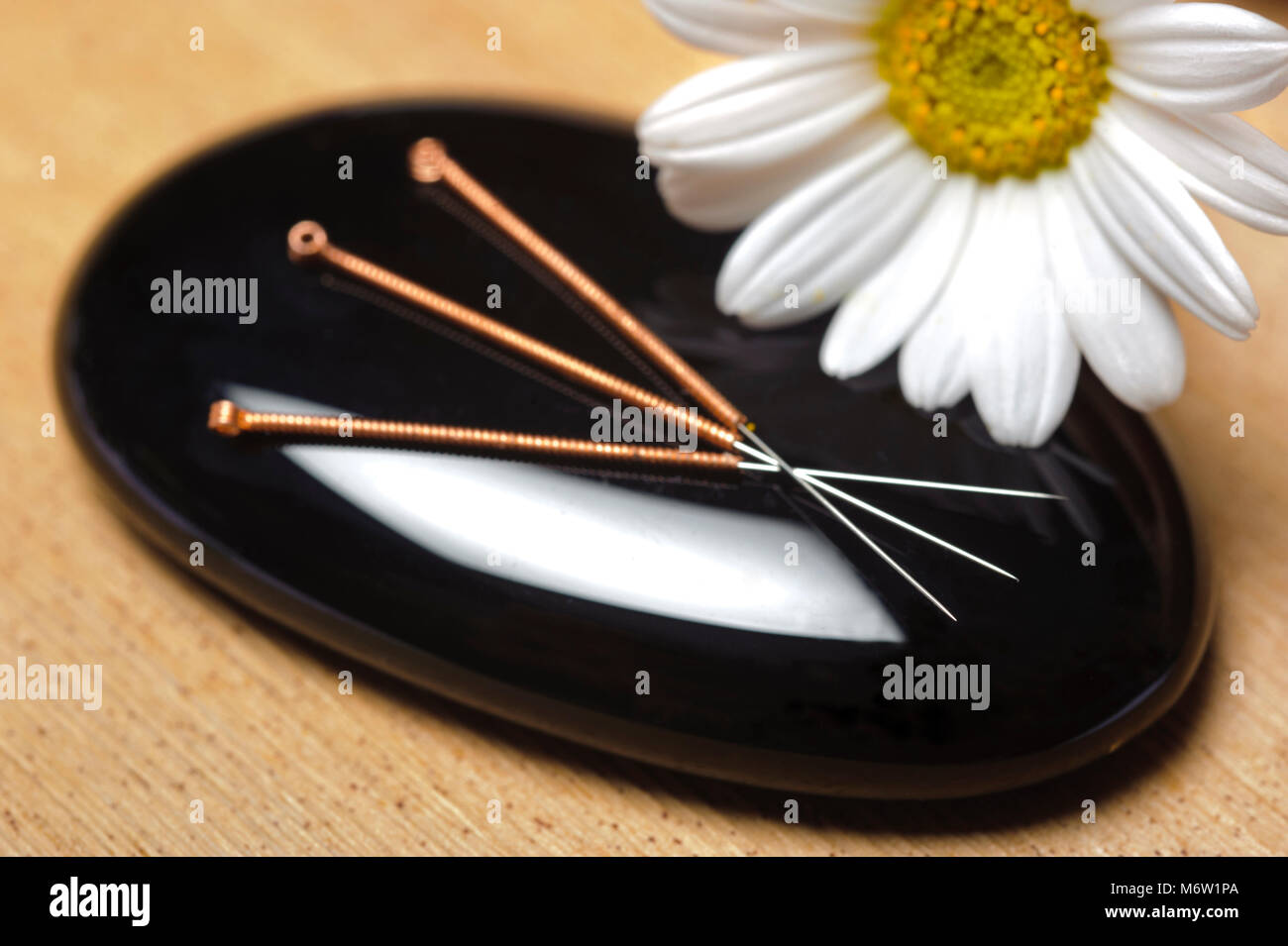 alternative medicine with acupuncture Stock Photo