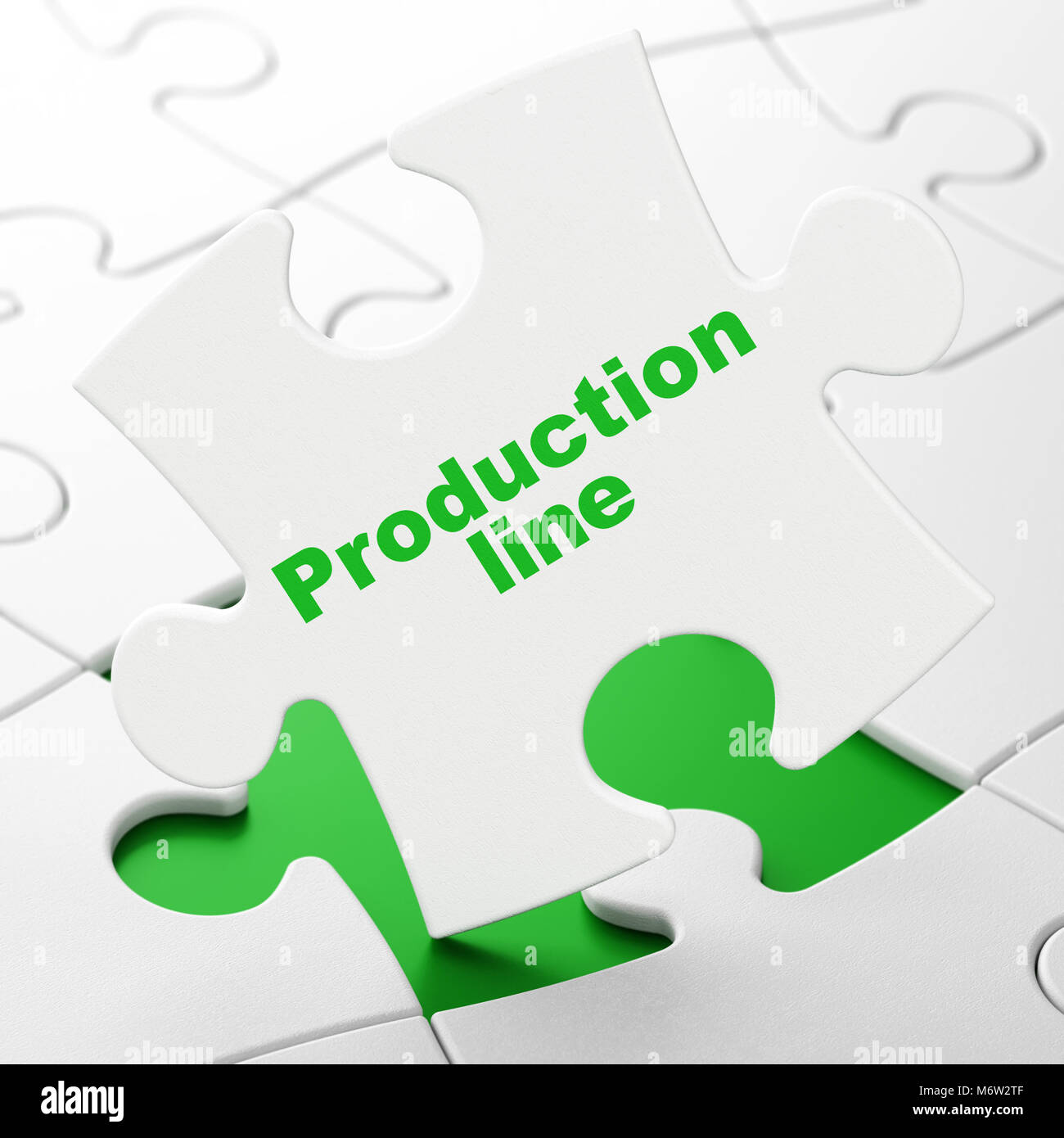 Industry concept: Production Line on puzzle background Stock Photo - Alamy