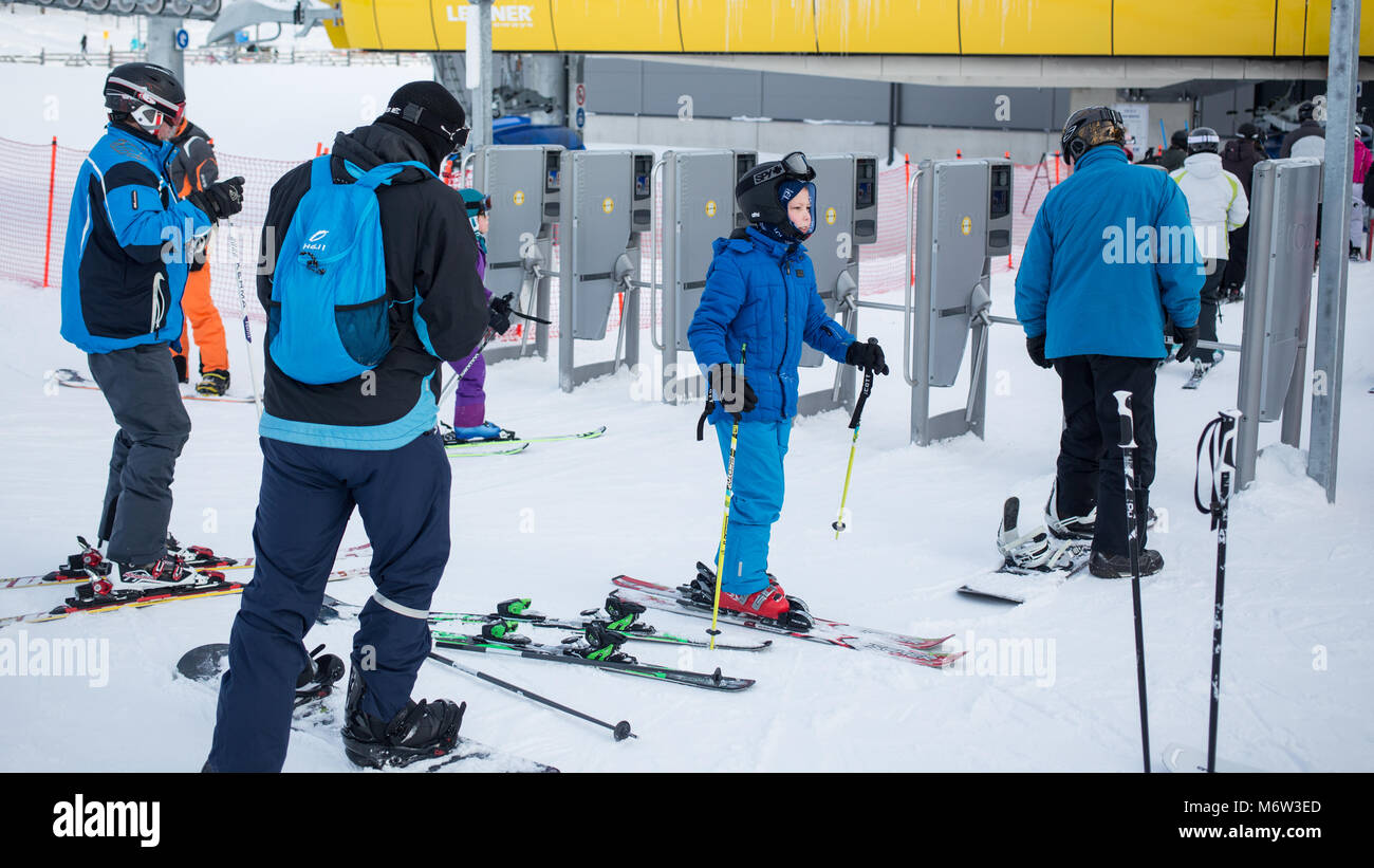 at Levi ski resort in Finland Stock Photo