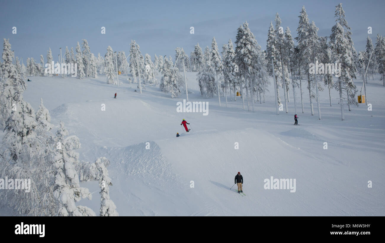 at Levi ski resort in Finland Stock Photo Alamy