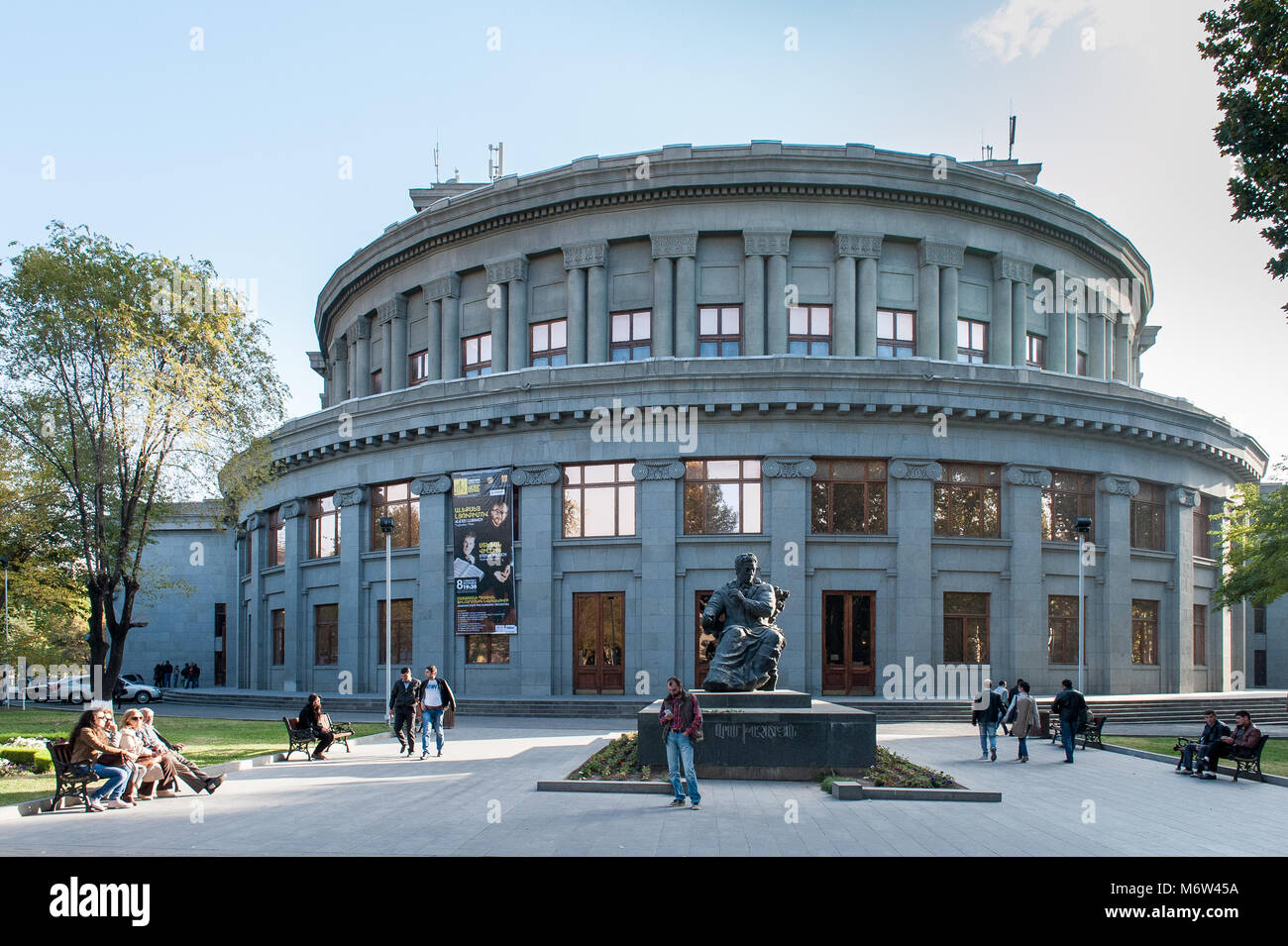 Armenian National Academic Theatre of Opera and Ballet in Yerevan. The Opera is one of the main landmarks of the city. Stock Photo