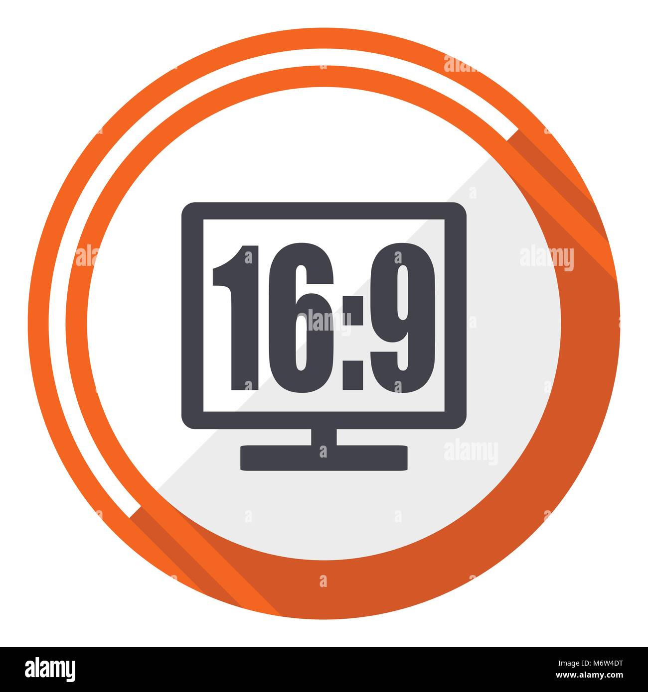 16 9 display vector icon Stock Vector