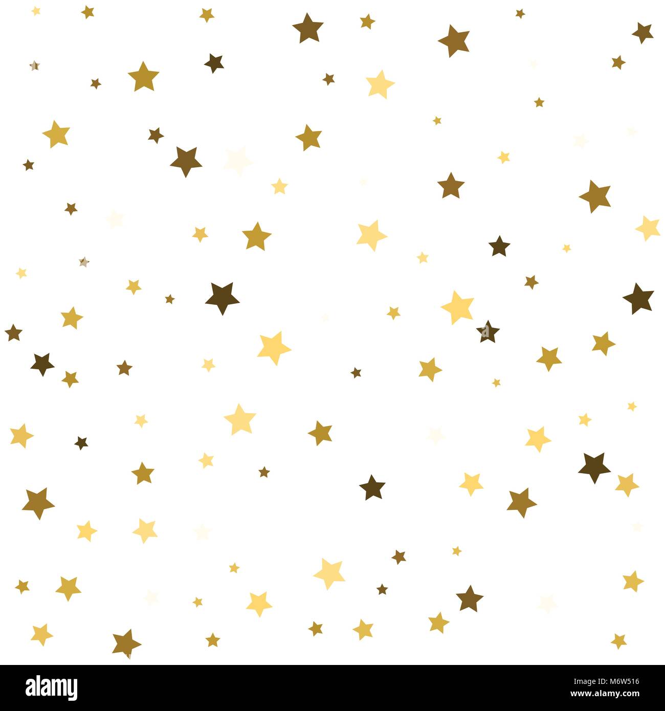 Group of gold star decoration isolated on white background object ...