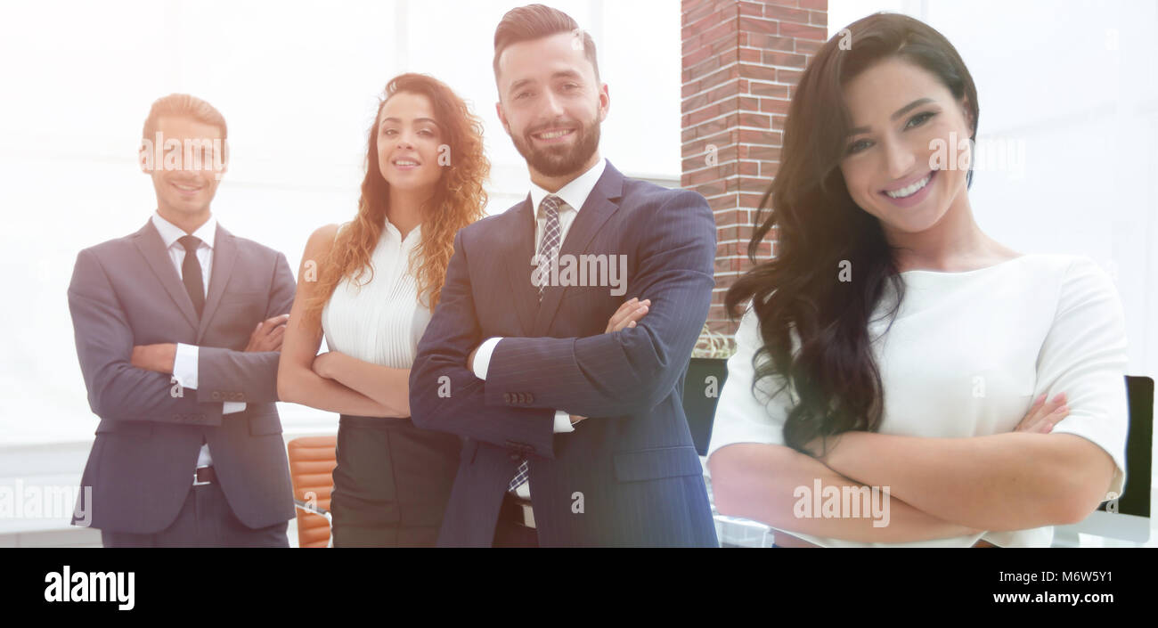 successful business team in the background of the office Stock Photo ...