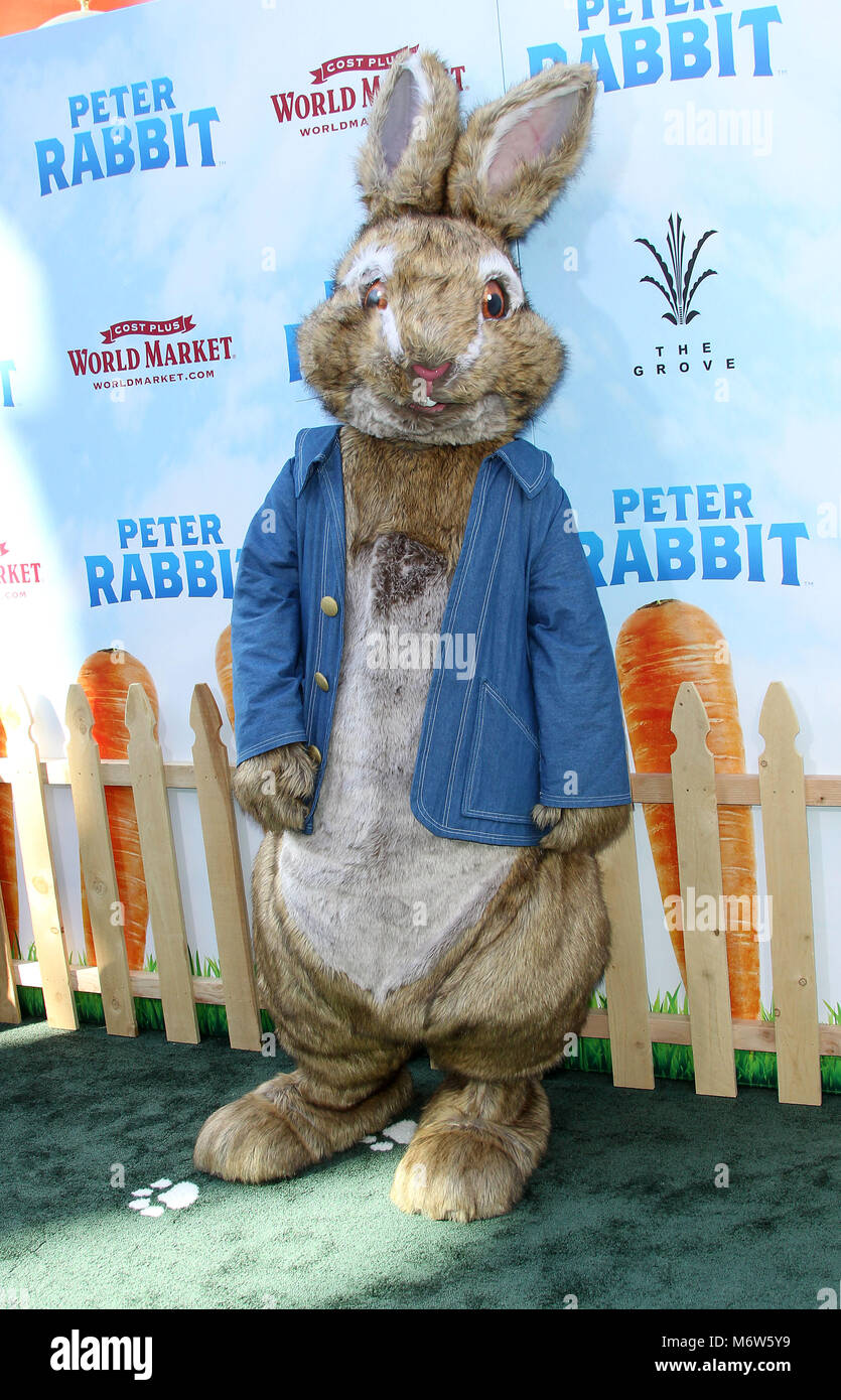 'Peter Rabbit' premieres at The Grove Featuring: Peter Rabbit ...