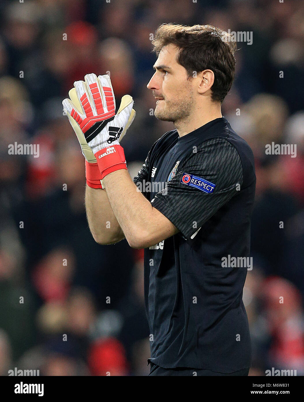 Fc Porto Goalkeeper Iker Casillas During The Uefa Champions League Stock Photo Alamy