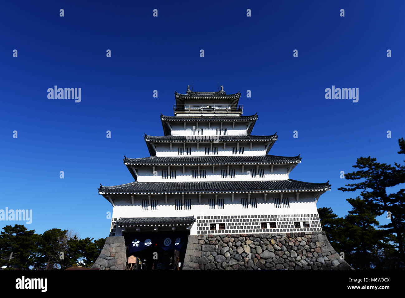 Shimabara castle in Kyushu, Japan. Stock Photo