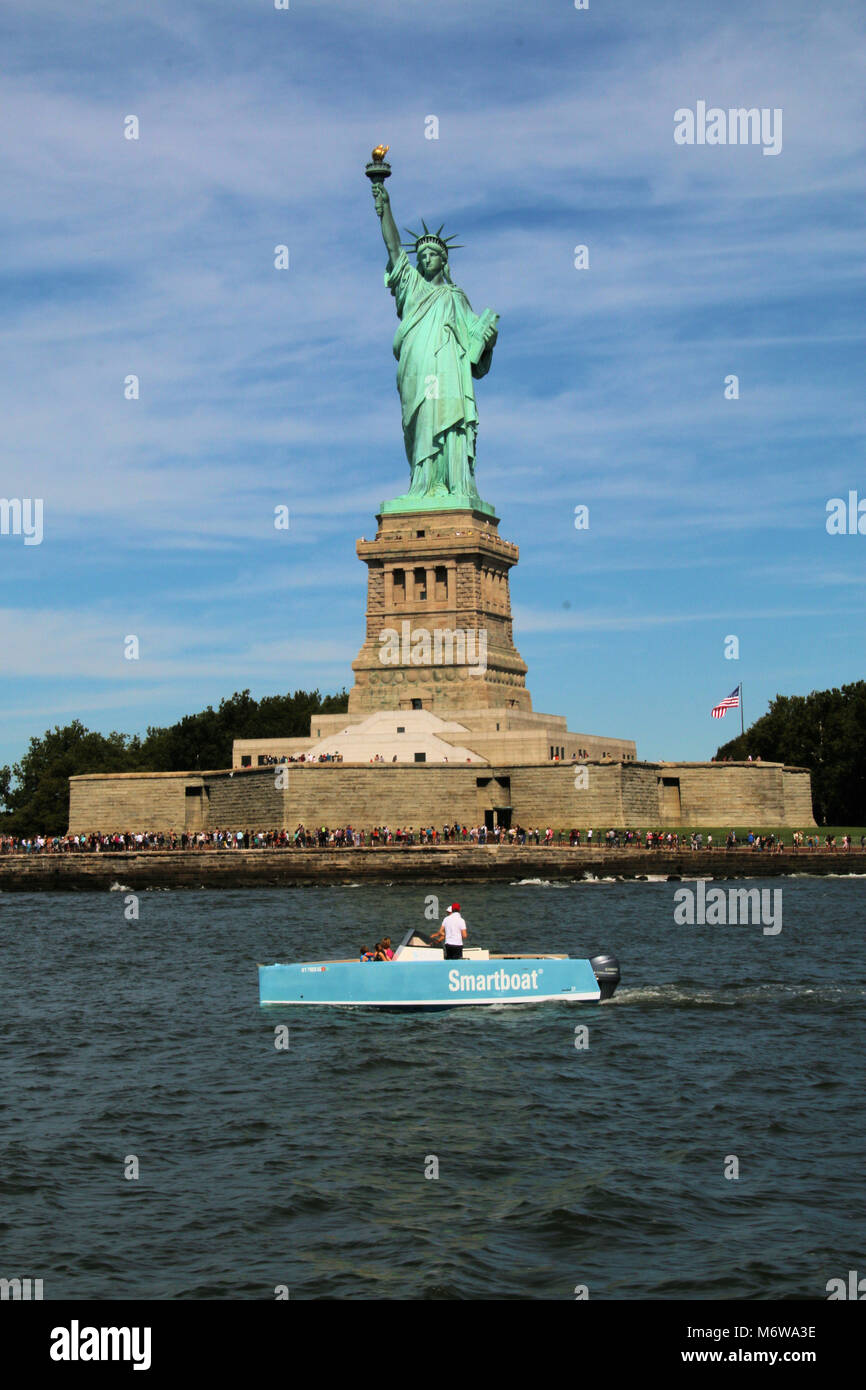 A view of the Statue of Liberty in Newyork Stock Photo