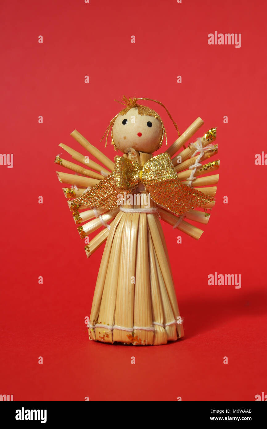 Straw angel background Stock Photo - Alamy