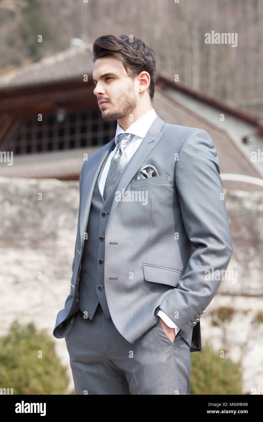 suit and tie wedding