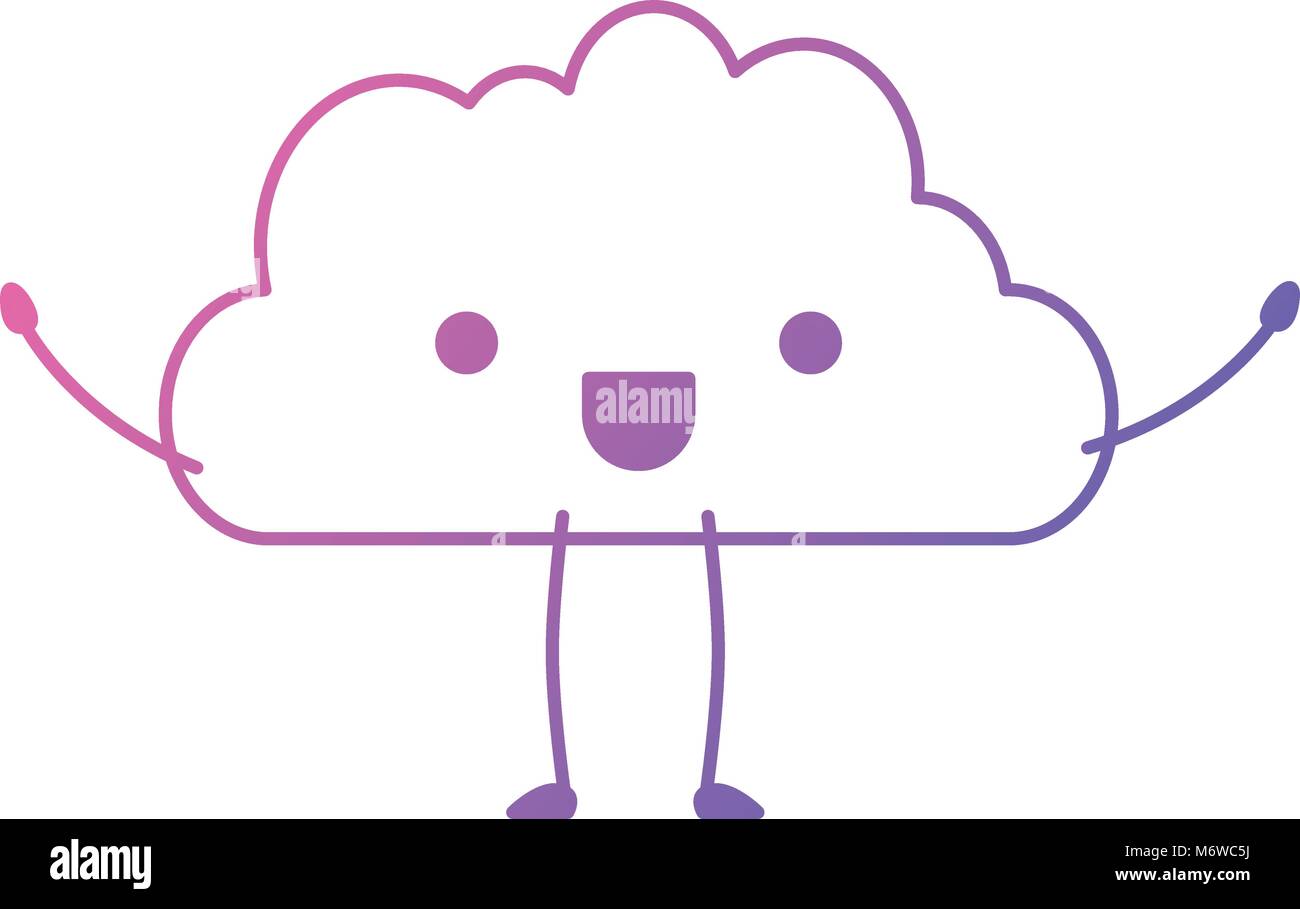 cloud silhouette kawaii character Stock Vector Image & Art - Alamy