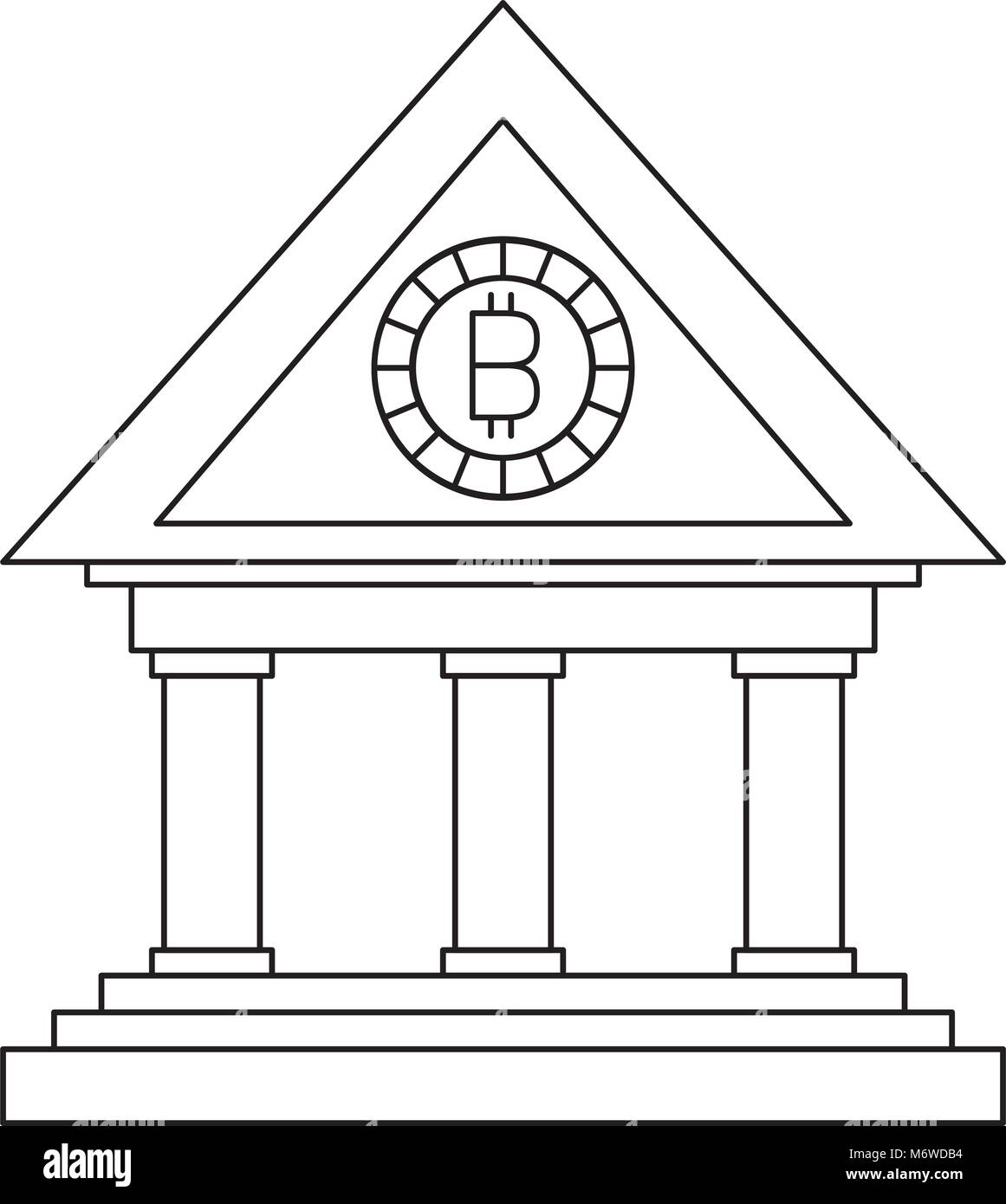 bank building with bitcoin money Stock Vector Image & Art - Alamy