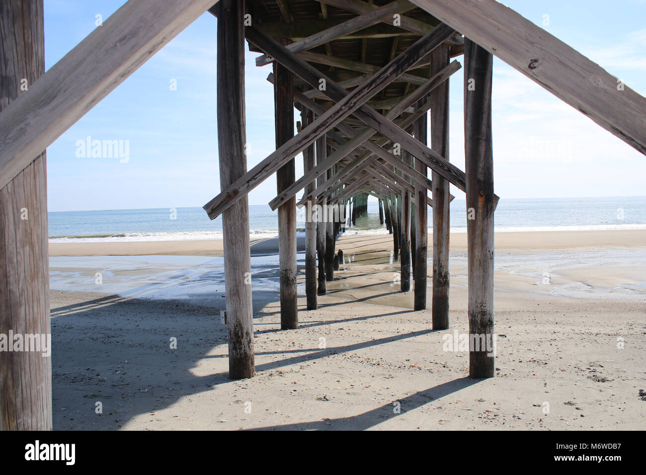 Holden Beach North Carolina Fishing Pier Stock Photo Alamy