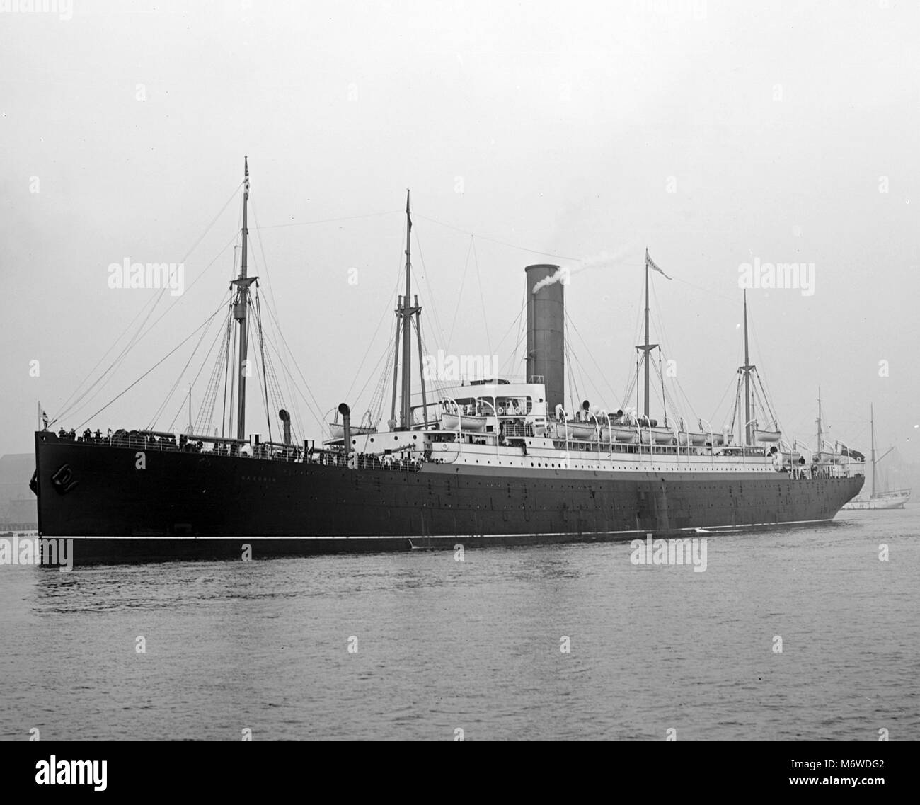 RMS Saxonia, passenger ship Stock Photo
