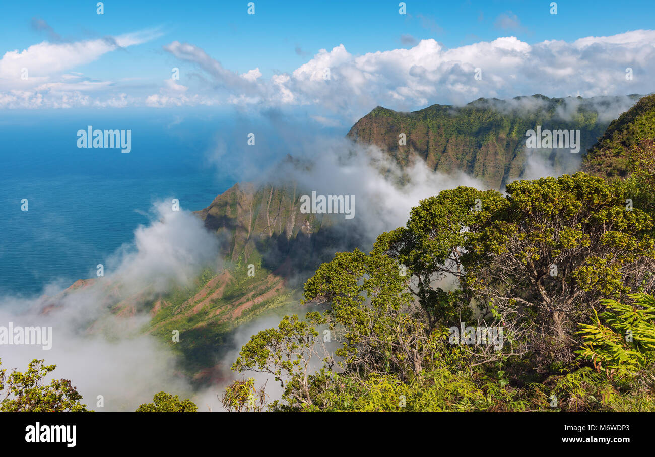 view of napali coast kauai hawaii