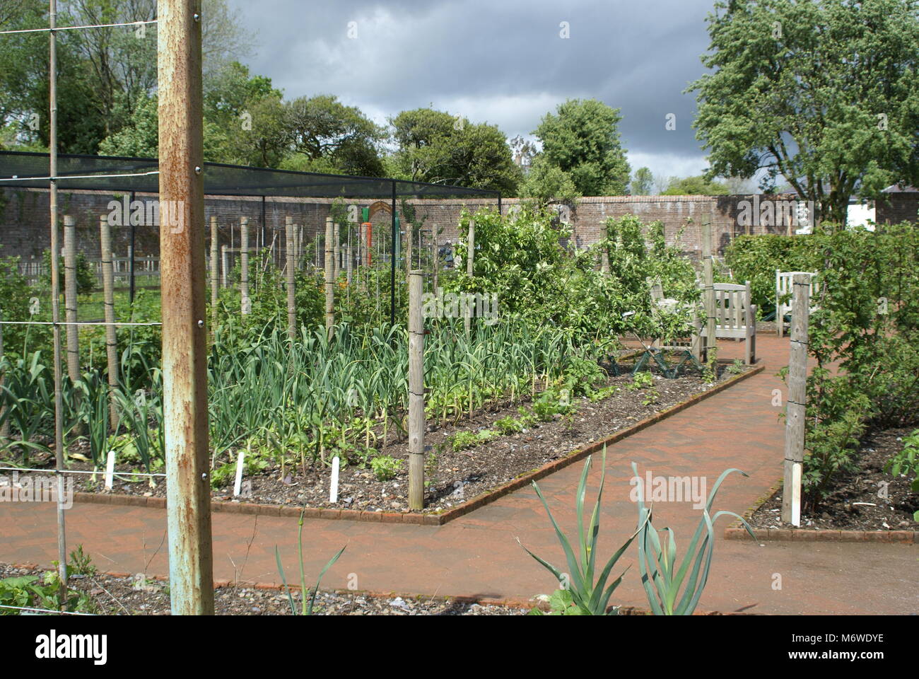 Double walled garden Stock Photo