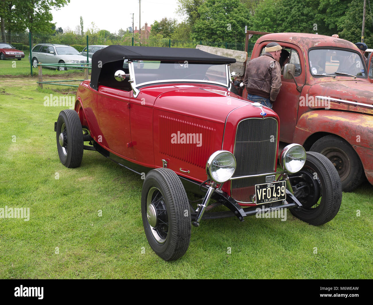 Customised car on display at Thorpe camp visitor centre Stock Photo Alamy