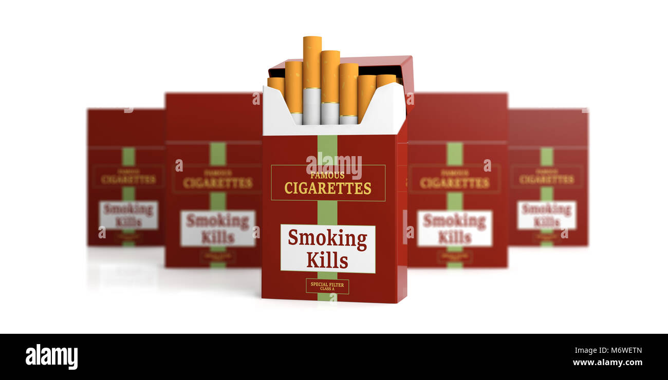 Cigarette packs and tobacco hi-res stock photography and images