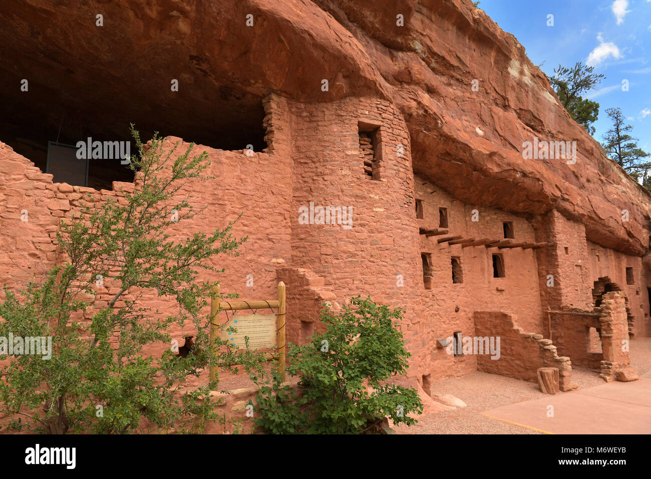 Outside view of Manitou Cliff Dwellings near Colorado Springs Stock Photo