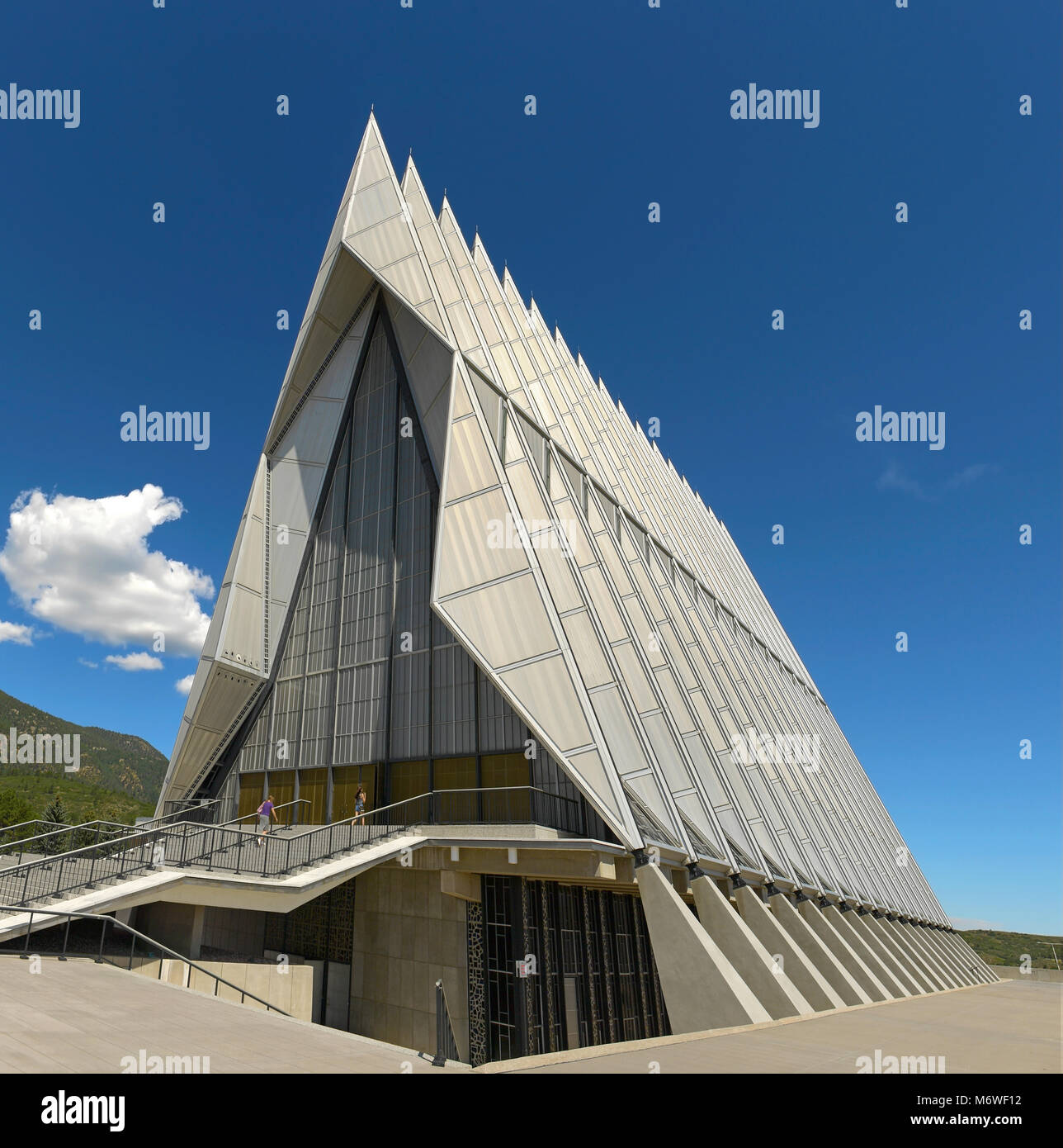 Colorado Springs, CO, USA – July 23, 2016: Air Force Academy Chapel in Colorado Springs, Colorado. Stock Photo