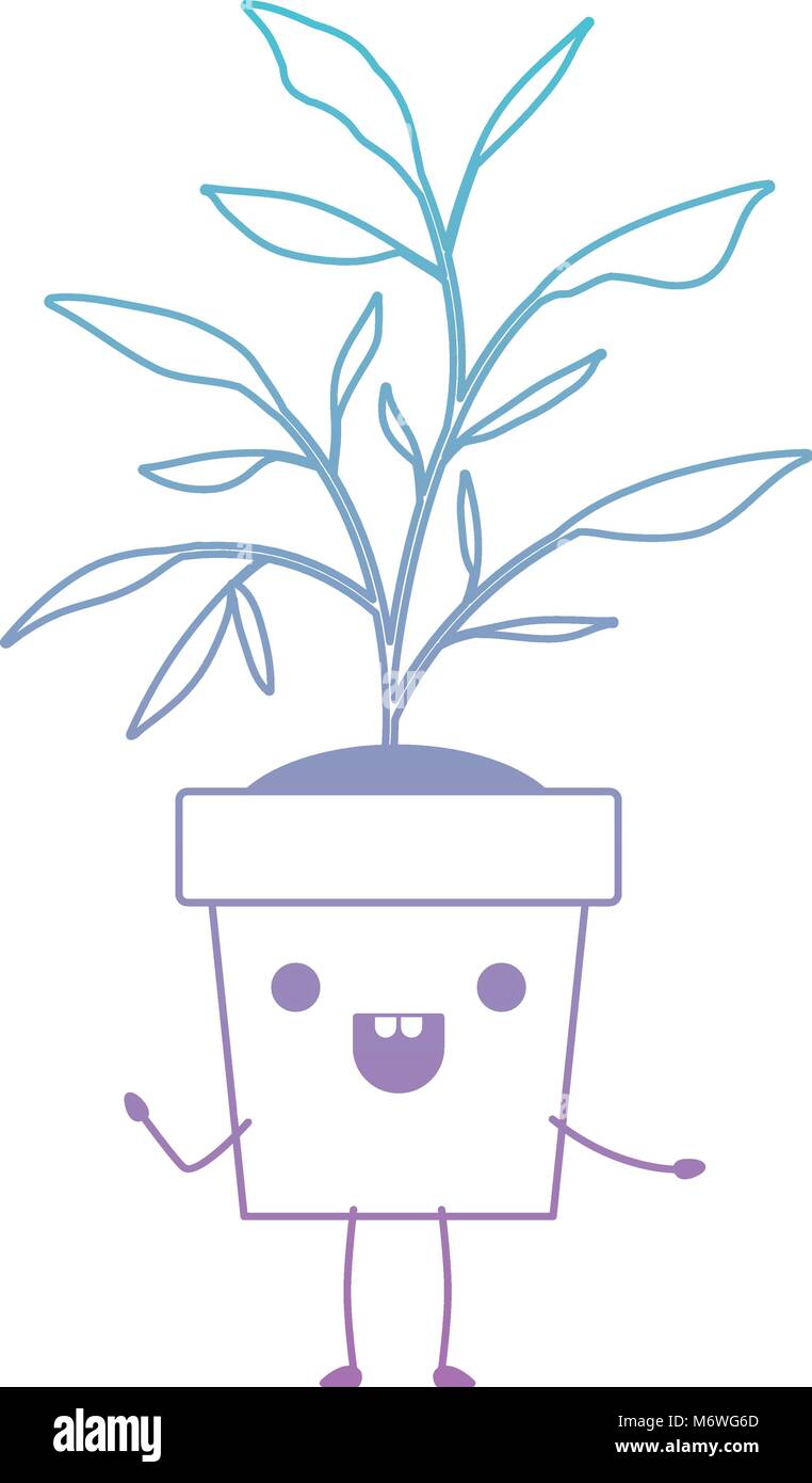 house plant in pot kawaii character Stock Vector Image & Art - Alamy