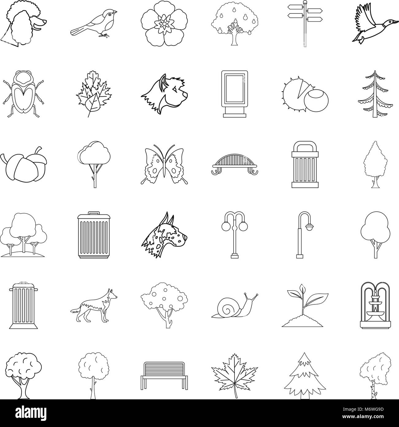 Common garden icons set, outline style Stock Vector Image & Art - Alamy