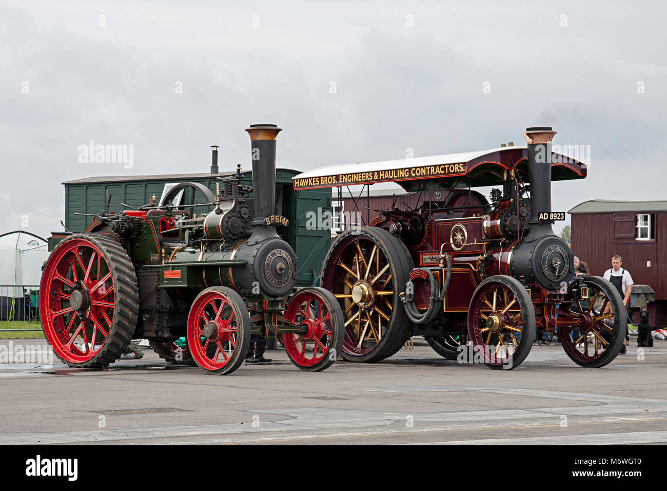 Old Steam Traction Engines at Cotswold Airport Vintage & Wartime Fair Stock Photo Alamy