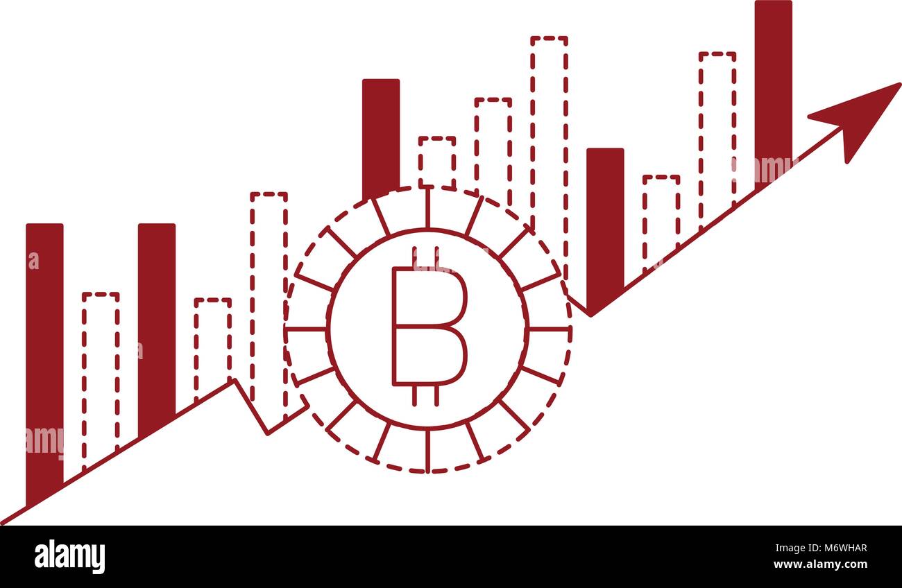 bitcoin money with statistics bars Stock Vector Image & Art - Alamy
