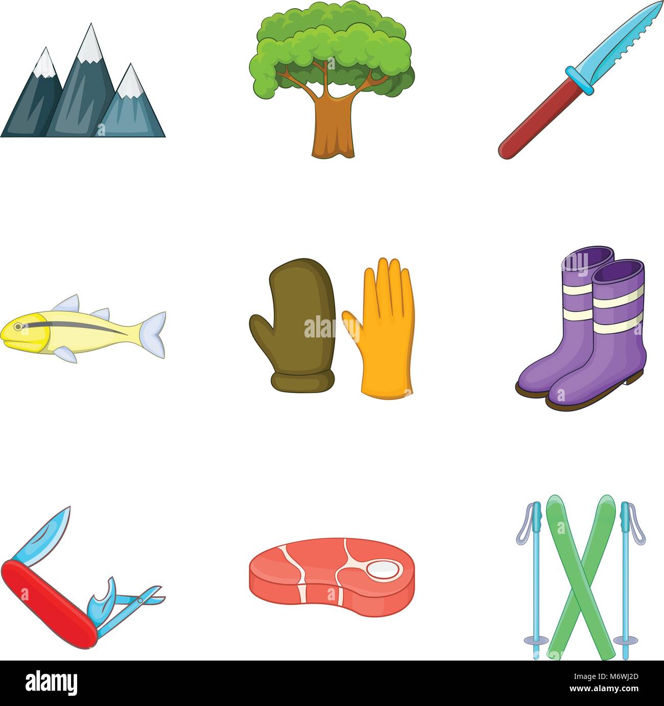 Animal kill icons set, cartoon style Stock Vector Image & Art - Alamy