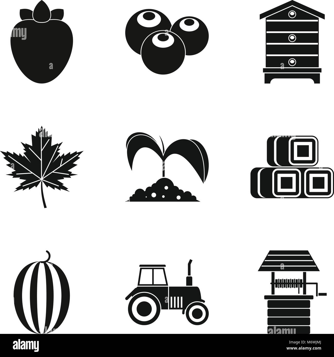 Fortified icons set, simple style Stock Vector Image & Art - Alamy