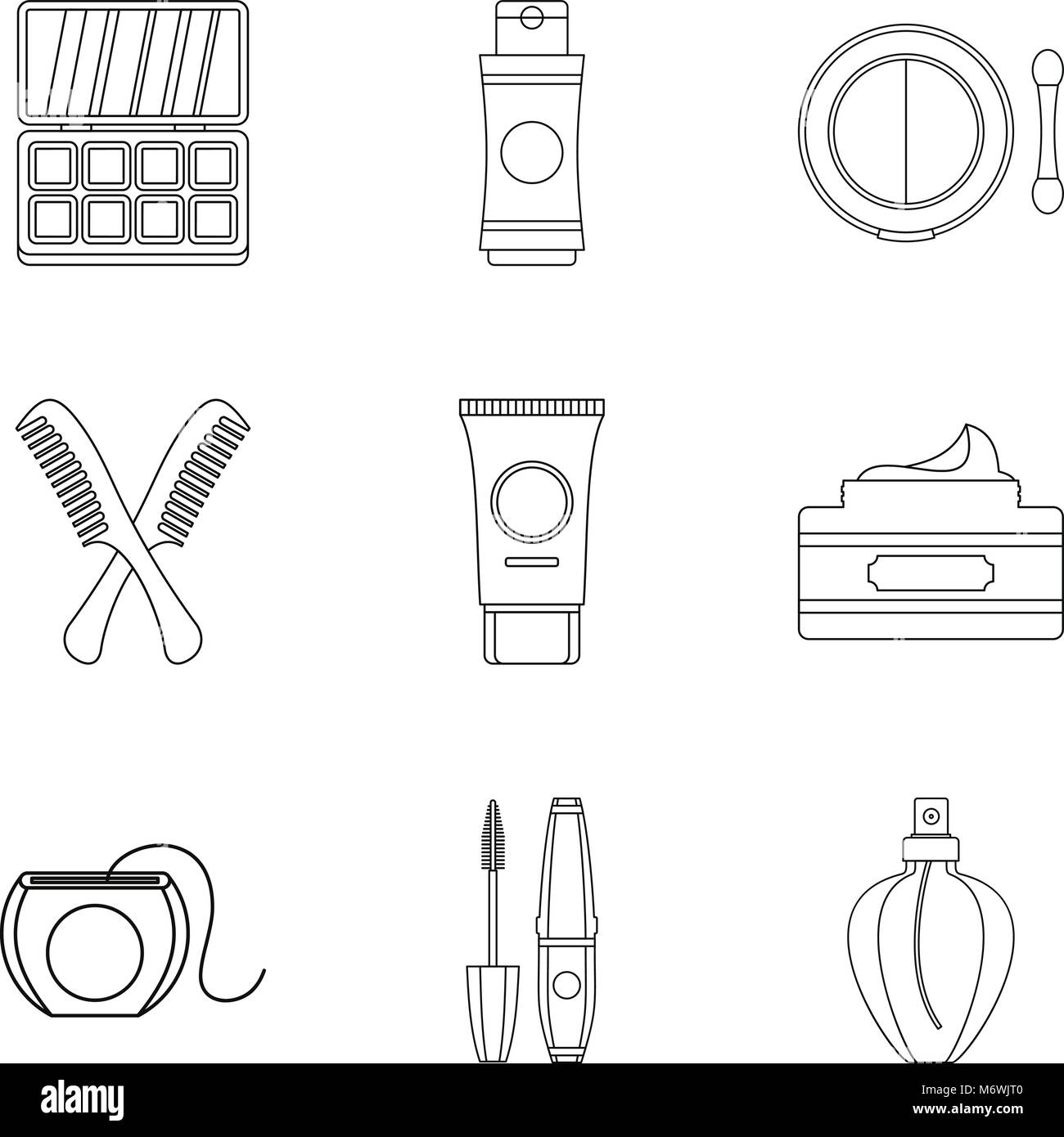Backwashing icons set, outline style Stock Vector Image & Art - Alamy