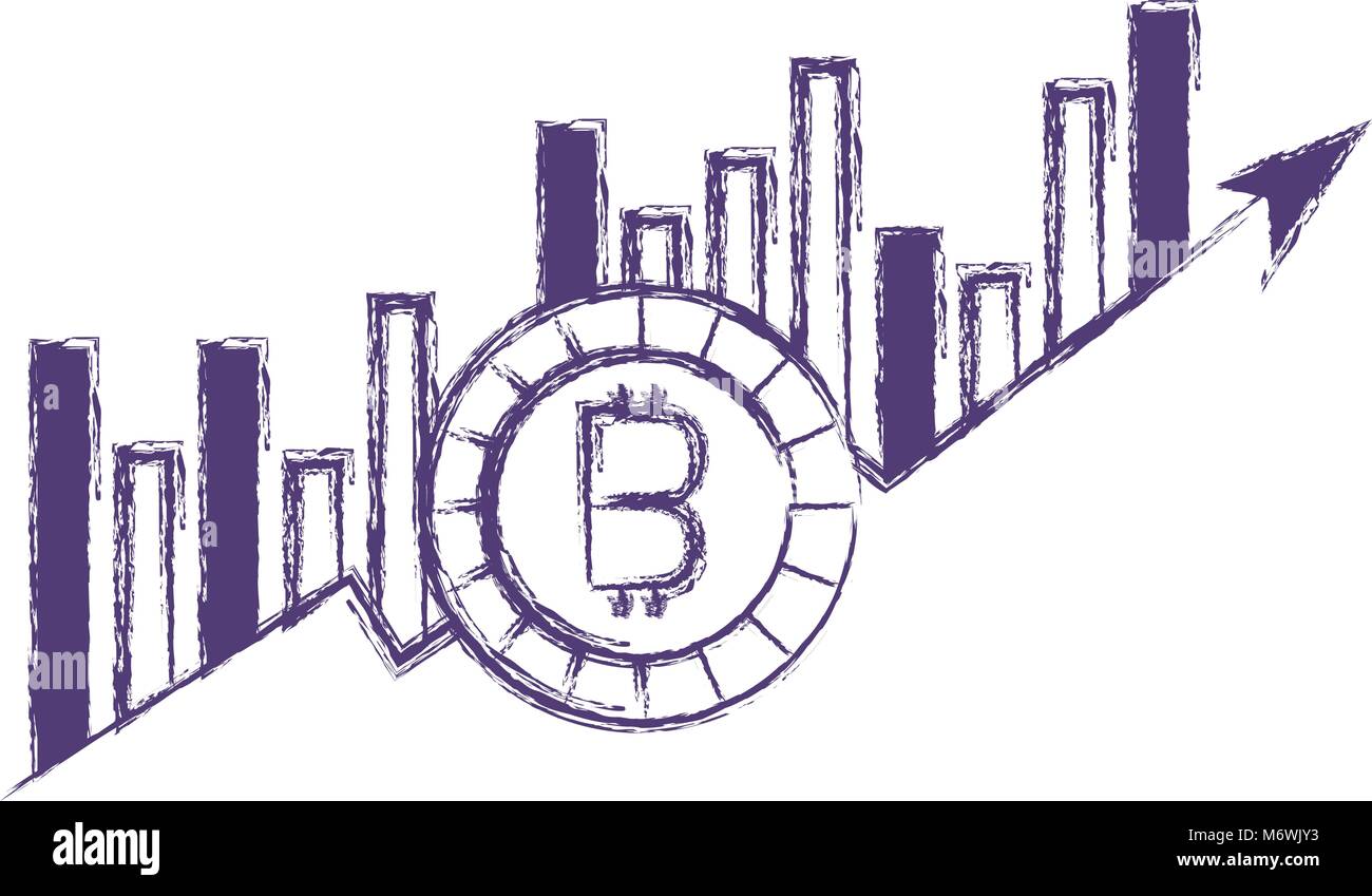 bitcoin money with statistics bars Stock Vector Image & Art - Alamy