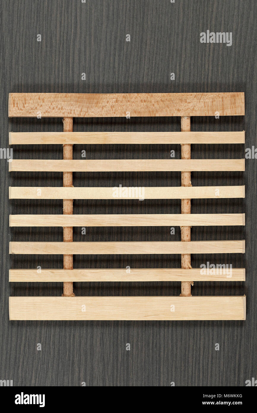 Wooden Trivet Table Heat Protector Grille Stock Photo Alamy