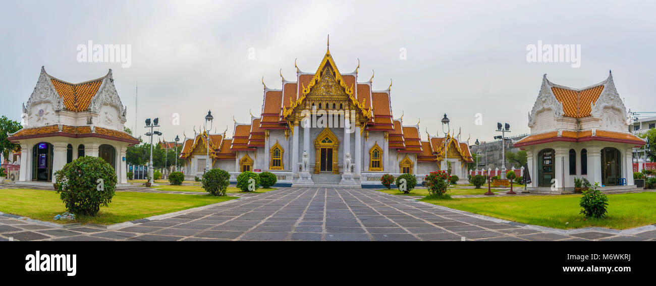 The Marble Temple in Bangkok - Thailand Stock Photo - Alamy