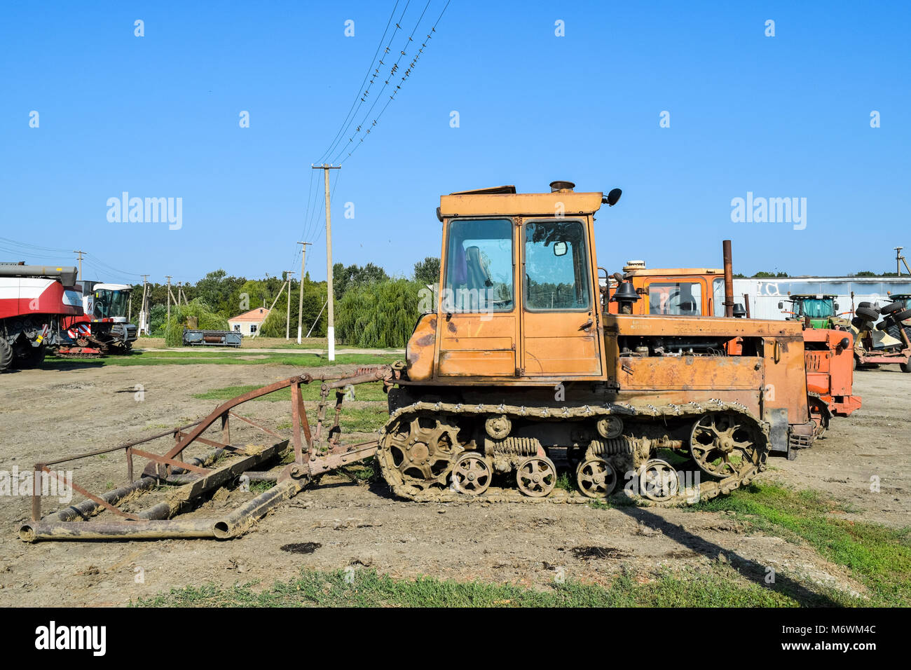 Tractor. Agricultural machinery. Stock Photo