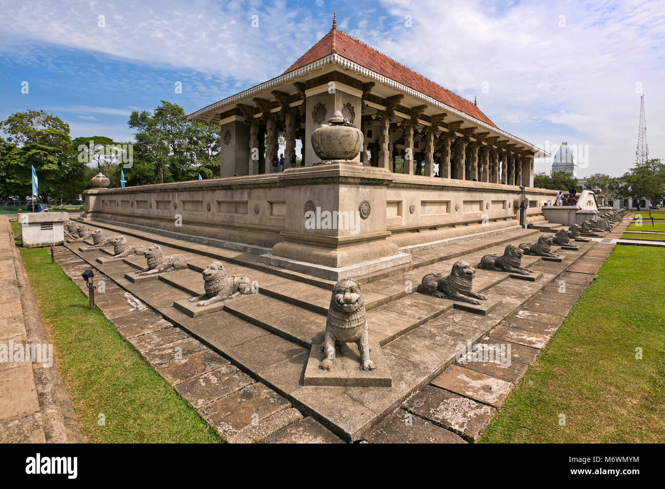 Horizontal view of the Independence Memorial Hall in Colombo, Sri Lanka. Stock Photo