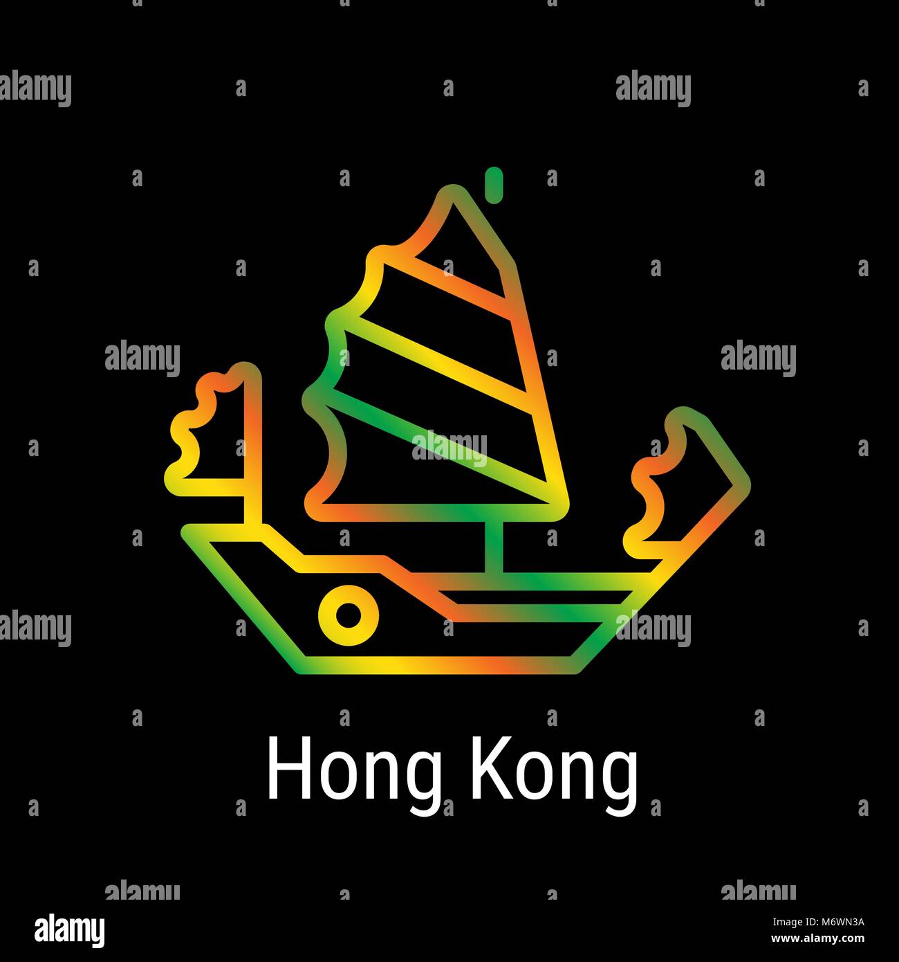 Hong Kong, China Vector Line Icon Stock Vector Image & Art - Alamy