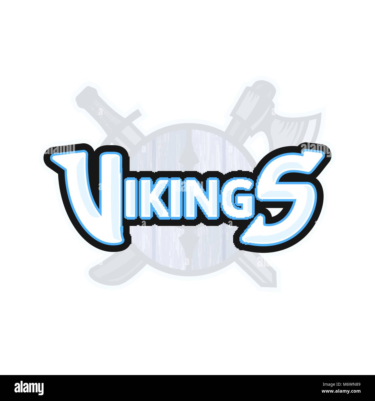 Vikings sport logo, vector emblem Stock Vector