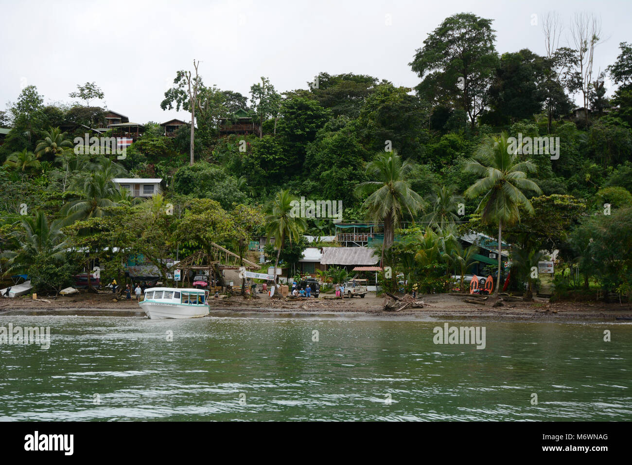 The Pacific coastal village of Bahia Drake (Drake Bay) on the Osa