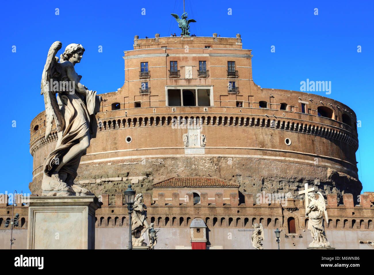 Saint Angelo Castle (Castel Sant'Angelo) in Rome Stock Photo