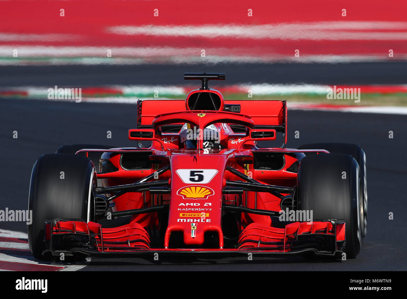 Vettel 2018 Barcelona, Spain. 6th March, 2018. Sebastian Vettel Ferrari Montmelo 06 ...