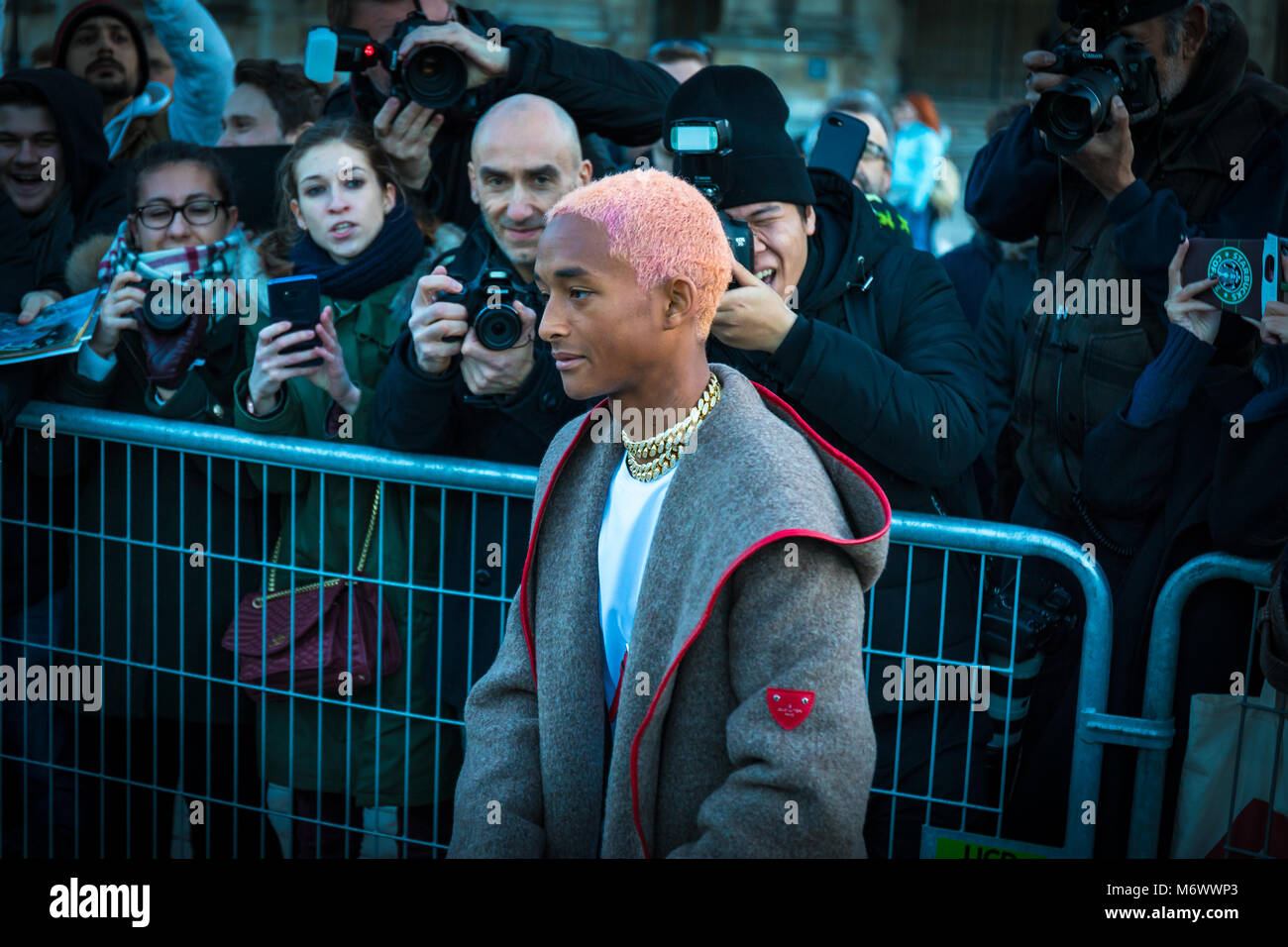 Jaden Smith hit the Louis Vuitton show in Paris carrying an Unidentified  Flying Jawn.