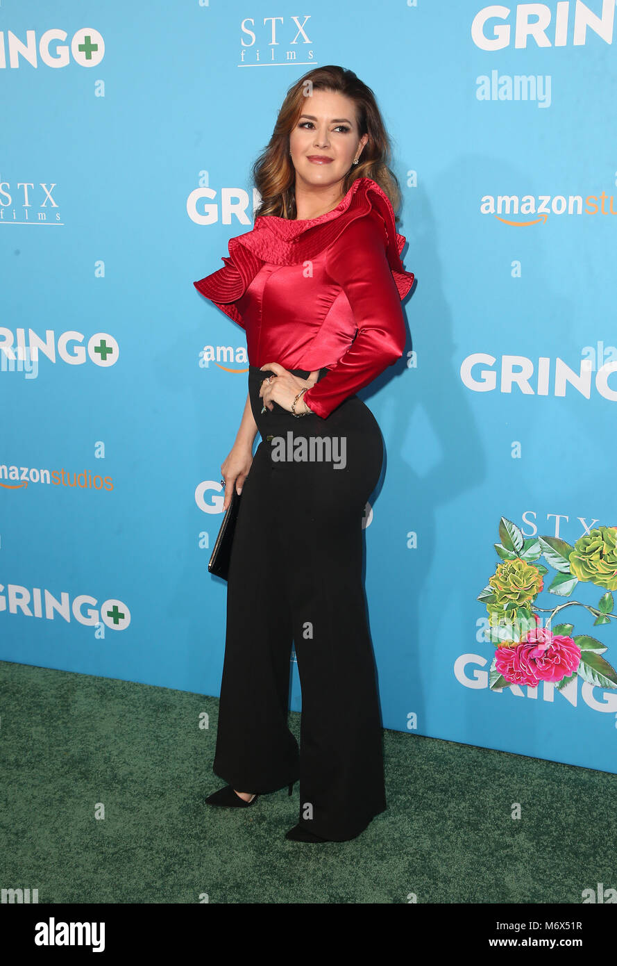 LOS ANGELES, CA - MARCH 6: Alicia Machado, at the Woled Premiere of Gringo at L.A. Live Regal Cinemas in Los Angeles, California on March 6, 2018. Credit: Faye Sadou/MediaPunch Stock Photo